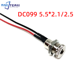 5.5*2.1/2.5ซ็อกเก็ต DC ซ็อกเก็ตสูงในปัจจุบันโลหะเต็มรูปแบบ DC-099เกลียวแผงหญิงแจ็คพาวเวอร์ด้วยลวด DC ชายหญิง - Product Image 2