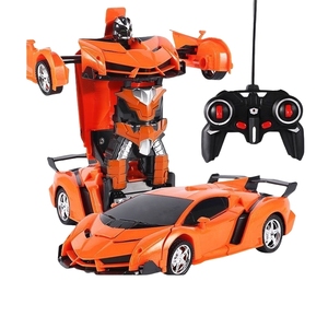 Hot Sale 2 in <strong>1</strong> Car Robot Model Car <strong>Remote</strong> Control Toys Kids One-button Deformation Toy <strong>Remote</strong> Control Car for Children Gift