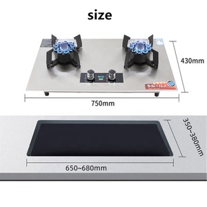 Professional Table <strong>Top</strong> Built in Smart Modern lpg Kitchen Cooking 2 <strong>Plate</strong> Two Double Gas <strong>burner</strong> Hob Range Cooker <strong>Stove</strong> - Product Image 5