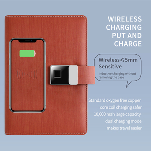 Cuaderno diario inalámbrico con Banco de energía de tamaño A5 con bloqueo de huellas dactilares y Usb, regalo de negocios personalizado, bolígrafo inteligente, sincronización de pantalla de papel - Product Image 3