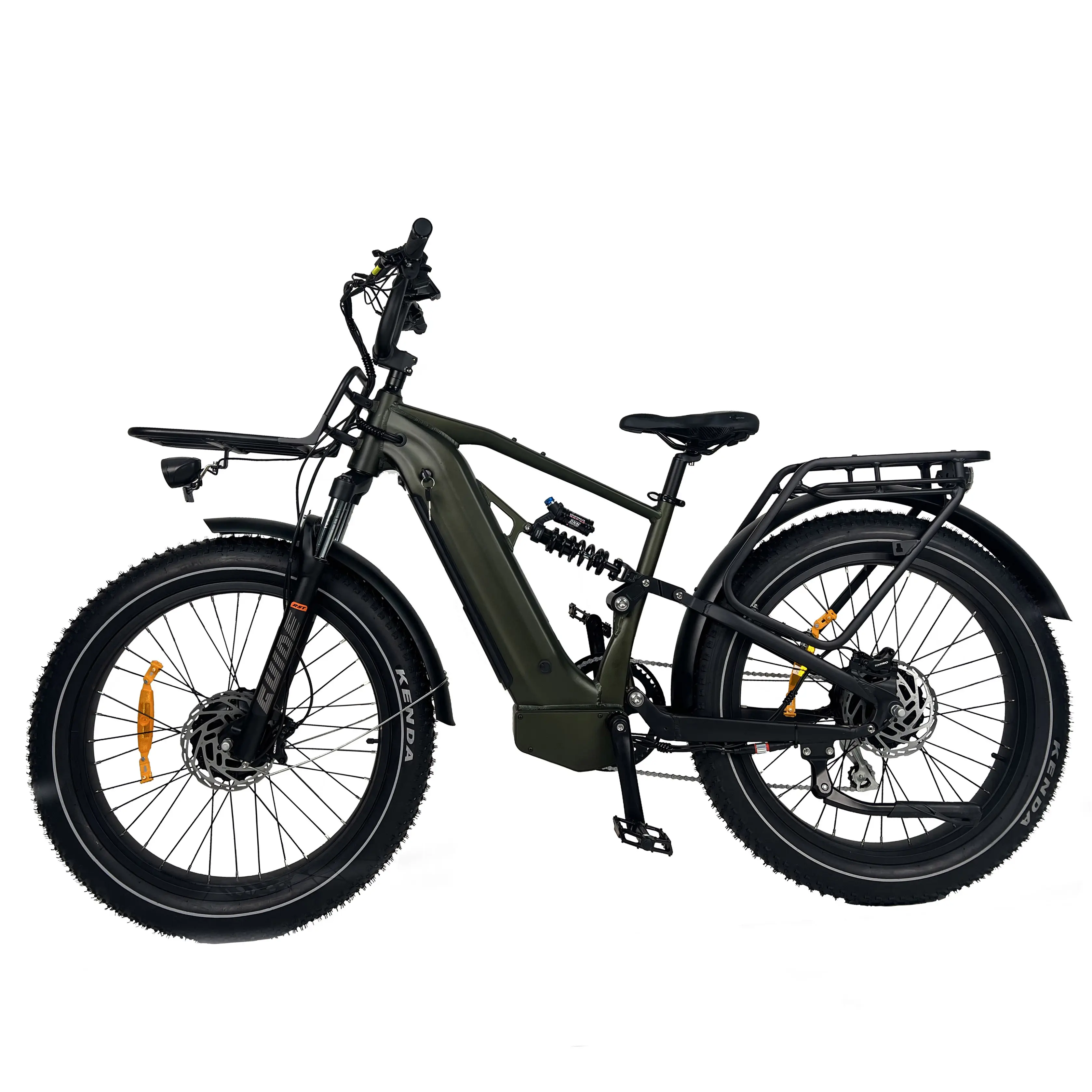 QUEENE/2024 nuovo 48V 52V 750W 1000W 1500W sospensione completa ebike 26 pollici doppio motore grasso mountain bici elettrica per adulti