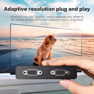 UGREEN VGA Splitter 1 en 2 Out Switch Splitter Support 1920*1440P @ 60Hz para PC TV Monitor