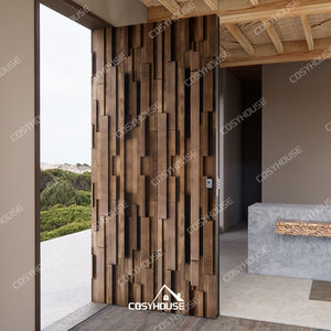 Avustralya standartları Modern açık Villa ahşap ana kapılar için siyah ceviz ahşap Pivot giriş kapı tasarımı ev ahşap ön giriş