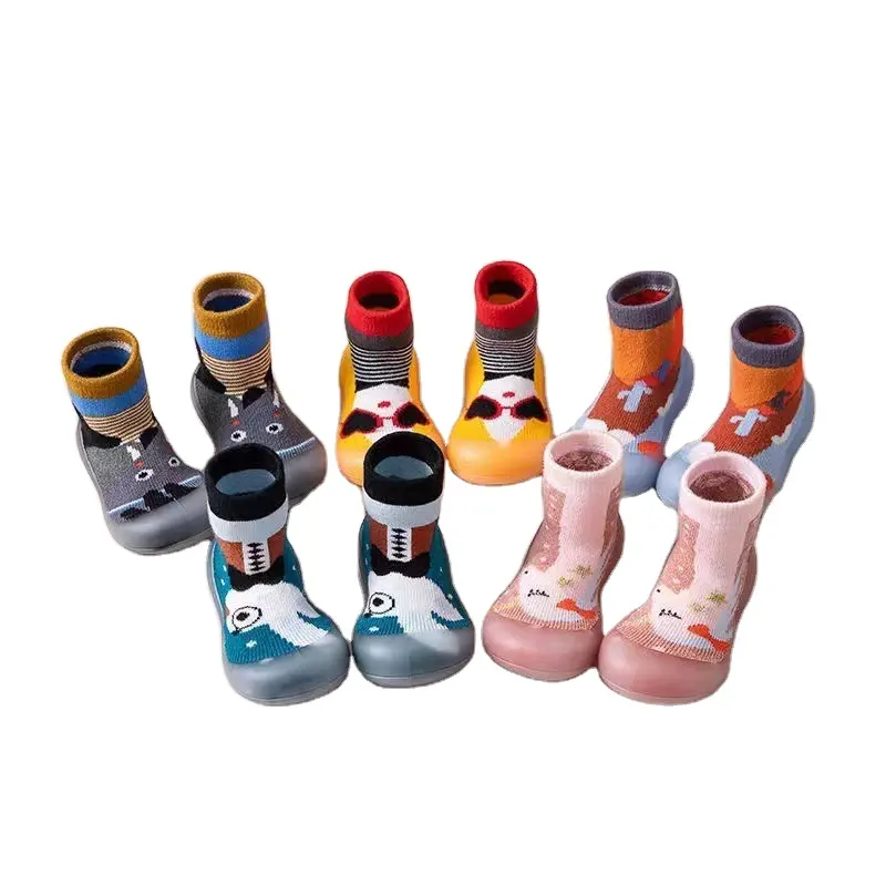 0-3 Prewalker nefes örgü çorap ayakkabı bebek ilk yürüyüş renk eşleştirme çocuklar yumuşak Soled çocuk kat çorap ayakkabı
