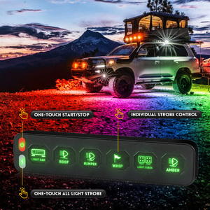 แผงสวิตช์ LED แก๊ง 6 ช่องการควบคุมไร้สายสาย ACC พร้อมฟังก์ชั่นสวิตช์ปลั๊กไฟสําหรับออฟโรด - Product Image 2