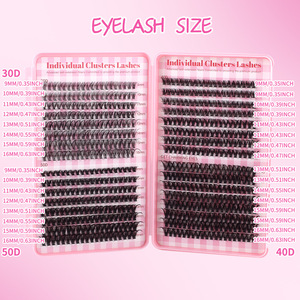 TZ ชุดต่อขนตาปลอมแบบ DIY คลัสเตอร์ขนตาปลอมที่มีแหนบ - Product Image 4