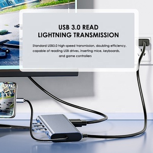 Docking Station VGA HDMI Hub Type-C/M 11 in 1 USB 3.0 Type-c Multiport Data Video <strong>Audio</strong> <strong>Output</strong> <strong>Computer</strong> Adapter SD Card Reader - Product Image 4