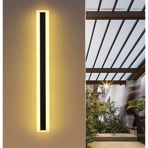 Hotel Villa Waterproof Garden Linear Long Strip Wall Sconce Outdoor Fixture Wall Lamps <strong>LED</strong> Outdoor Wall Lights for Home