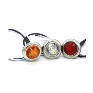 マルチカラー12V3LED 3/4 "ユニバーサルカートラックトレーラーミニスモールラウンドレッドLEDサイドマーカーライトシグナルランプ - Product Image 3