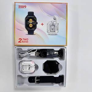 นาฬิกาอัจฉริยะ H09 2in1ชุดหูฟังสมาร์ทวอทช์ Air31ไร้สายพร้อมชุดกล่องของขวัญ H09นาฬิกาอัจฉริยะ2อิน1สำหรับผู้ชาย - Product Image 4