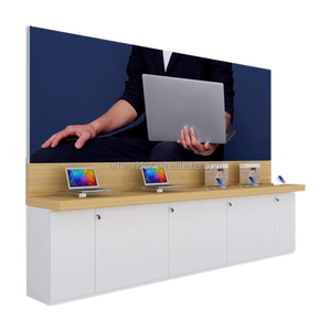 Artworld Displays MDF <strong>Computer</strong> Ipad Display Counter/Stand/Desk for Cell Phone <strong>Store</strong> W/ Storage Cabinet &amp; Alarmed Phone Holders - Product Image 2