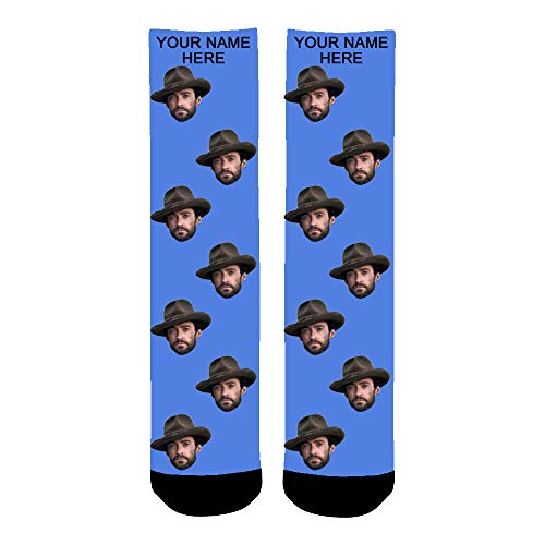 custom print socks crew fashion funky face socks personalized photo design crew socks men women