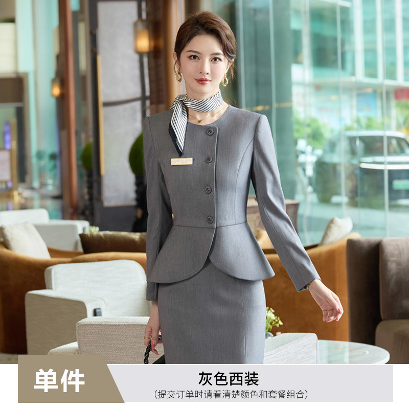 Grey suit scarf