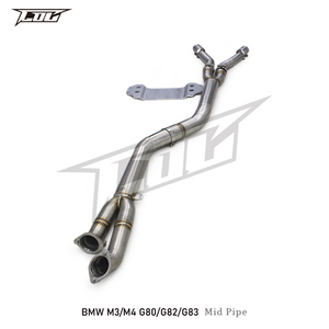 BMW M3/M4 G80/G8X 3.0T 2021-2023用ファクトリーアウトレットExhasutシングルミッドパイプ拡張ブレース付きステンレス鋼304排気管 - Product Image 4