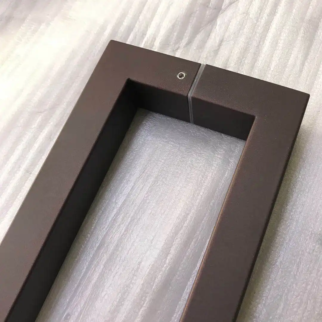 Poignée de porte interne de couleur noir mat, design vintage, support, longue