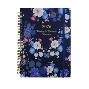 A5 Logotipo personalizado Papel de impresión dorado Cubierta dura Banda elástica Bobina Cuaderno Índice Etiqueta Diario Scheudle Cuaderno - Product Image 6