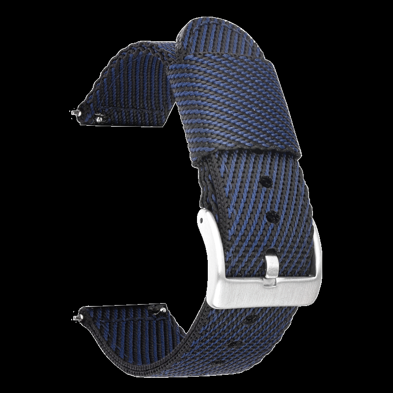 Boucle bleu noir + argent
