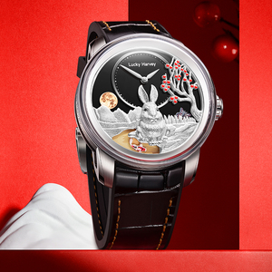 Lucky Harvey 316l Feinstahl Multifunktions-Saphirglas Luxus Emaille 43mm Zifferblatt Mechanische Automatik uhr - Product Image 3