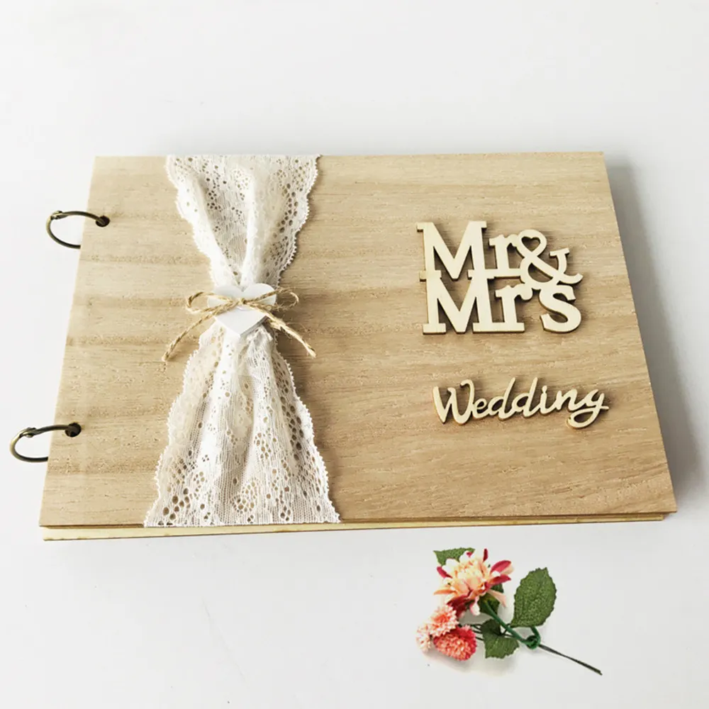 New FAI DA TE in legno Mr. e Mrs. photo frame MRMRS gli ospiti di nozze segno in questo libro firma di nozze