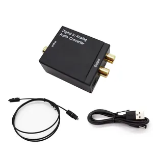 Digital to <strong>Analog</strong> Audio Converter Optical Fiber Toslink Coaxial Signal to RCA R/L Audio Decoder SPDIF DAC - Product Image 1