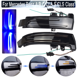 LED dinamik dönüş sinyal ışığı yan ayna lambası flaşör göstergesi Mercedes Benz W204 CLA A B C E S GLA CLS CLS W176 W212 - Product Image 2
