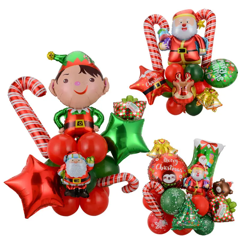 2023 Feliz Navidad Foil Globos de helio Set Decoración de Año Nuevo Suministros de decoración de Navidad Regalo