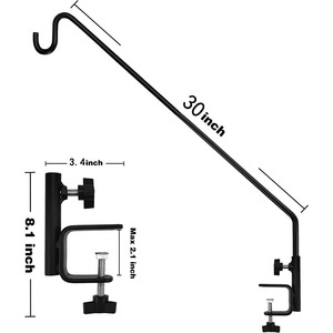 Nhiệm vụ nặng nề có thể điều chỉnh boong và đường sắt ngoài trời chim ăn cực boong Shepherd móc với treo tính năng cho sân sau birding - Product Image 3