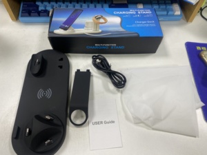 Akıllı masaüstü kablosuz şarj doku iPhone 14 13 12 11 Pro Max artı Apple Watch-4-in-1 10W çıkış PD çok fonksiyonlu - Product Image 3