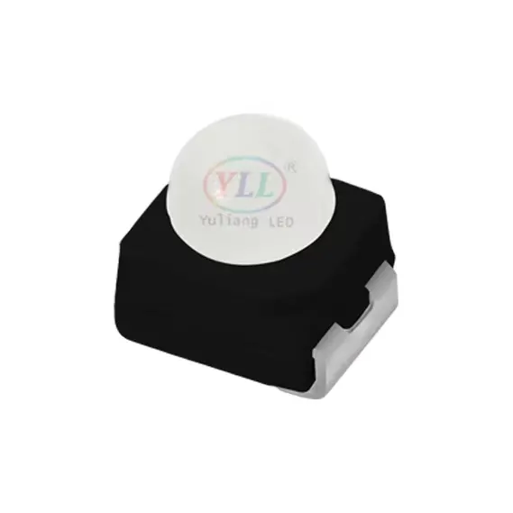 Yuliang LED süper akı Epistar çip 0.1W tam siyah kılıf 3528 sarı SMD LED dome lens trafik ışığı için 30 derece.