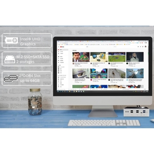 HYSTOU M3/LinuxシステムミニPC、インテルコアI7-10610U 4コア8スレッド最大4.9GHzサポートM.2, 32GB RAM DDR4 + 1テラバイトSSD - Product Image 5