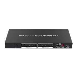 HDMI 2,0 4k @ 60Hz HDMI Matrix 4x2 HDCP 2,2 compatible con control remoto y botón 3D