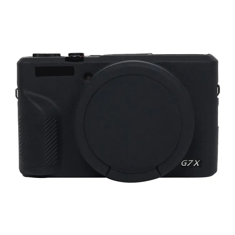 Wholesale Camera Accessories For Canon PowerShot G7 X Mark III / G7X3 Soft Silicone Protective Case with Lens Cover(Black)