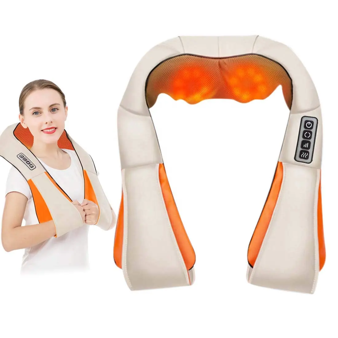 Electric Roller Back Shiatsu Health Care Kneading Neck Shoulder Massager