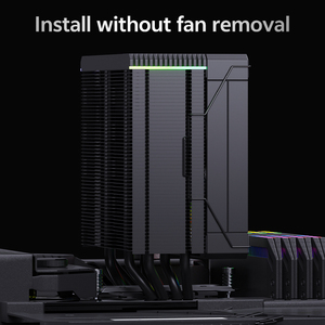 Dispositivo di raffreddamento per CPU ARGB Ultra-silenzioso pupazzo di neve con controllo della velocità PWM dei tubi di calore e confezione della scatola per costruzioni di gioco per PC ad alte prestazioni - Product Image 2