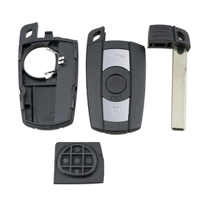 3 düğmeler uzaktan kumanda akıllı araba anahtarı kabuk yedek pil tutucu ile kılıflı anahtar durumda BMW E61 E90 3-Series 5-series X3 - Product Image 2
