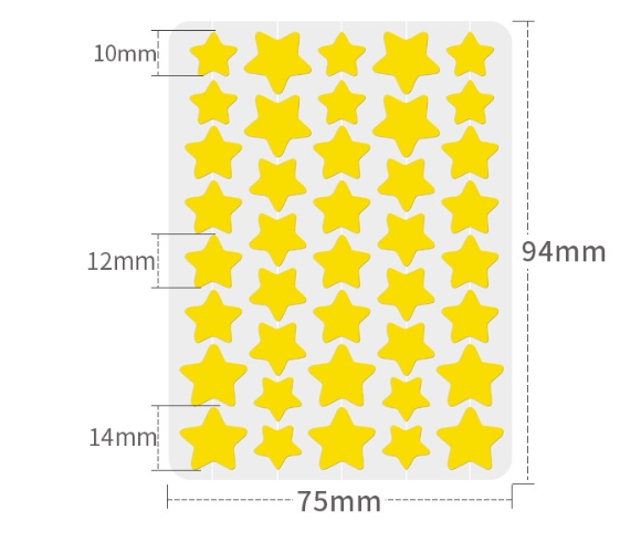 Yellow 40 patches/sheet