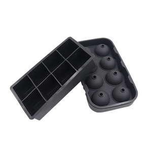 Bandeja de cubitos de hielo de silicona de grado alimenticio con logotipo personalizado de Venta caliente con tapas ecológicas para máquinas de hielo y molde de bloque de hielo - Product Image 6