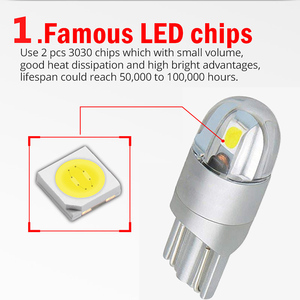 ไฟ LED สำหรับรถยนต์12V T10 W5W 194 168,ไฟ LED สีแดง COB T10ป้ายทะเบียน T10 Canbus ไฟจอด LED สีขาว - Product Image 4