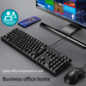 Best Cost Black Office <strong>Use</strong> PC Teclado E Y Mous Kit Wired Usb Key Board Klavye <strong>Keyboard</strong> and Mouse Set Combos for <strong>Computer</strong>