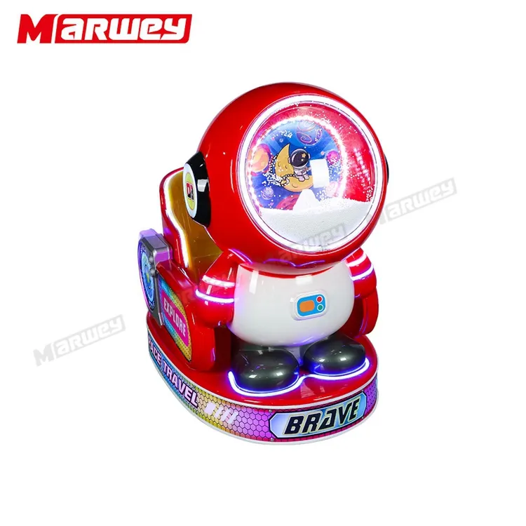 Fornitori Arcade per bambini all'ingrosso di oscillazione dello spazio per auto a dondolo gioco gettone macchina azionato Happy Kiddie Ride con il videogioco