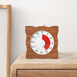 EMAF Temporizador Study Pomodoro Timer da tavolo promemoria quadrato 60 minuti conto alla rovescia da cucina Timer in legno per bambini - Product Image 4