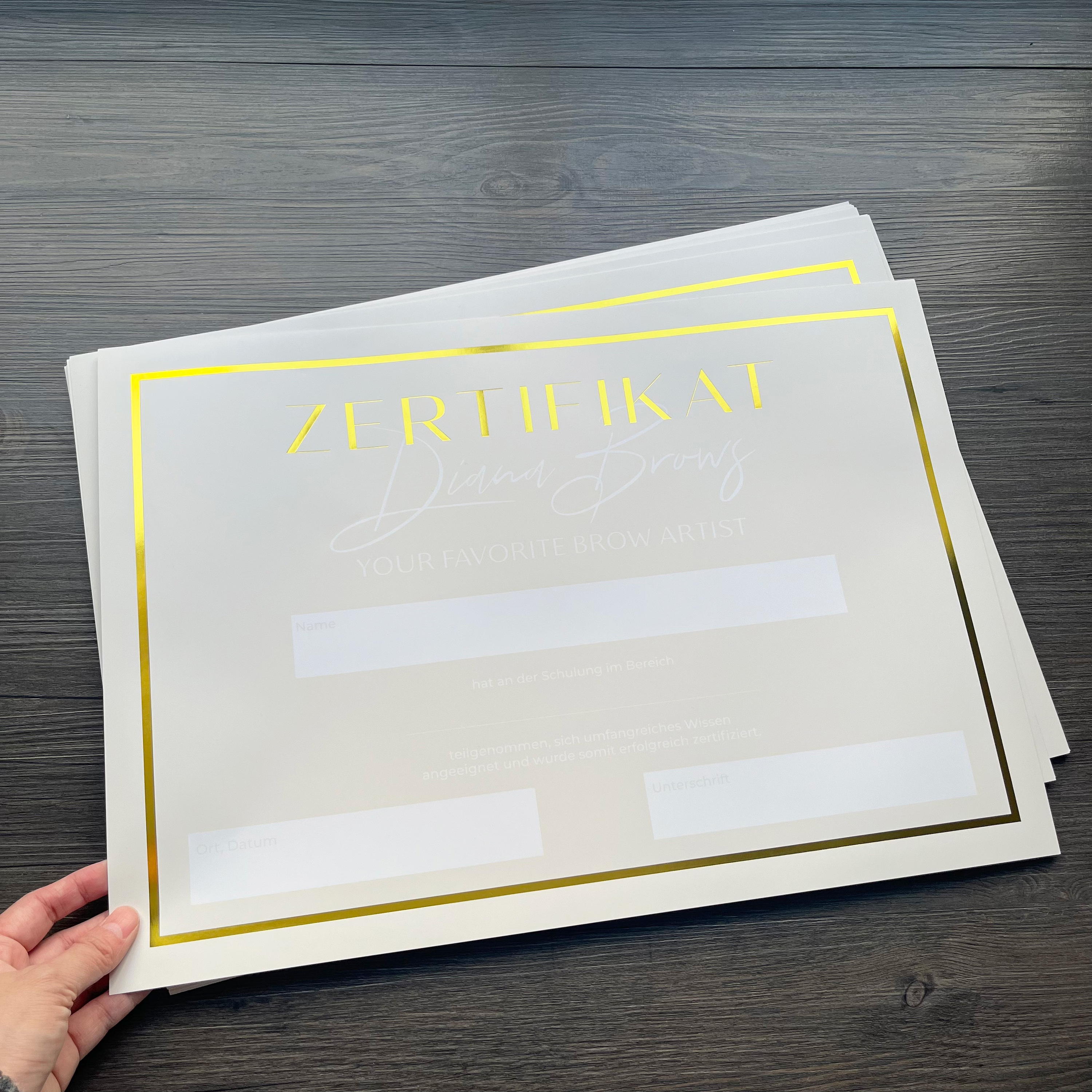 Estampage à la feuille d'or