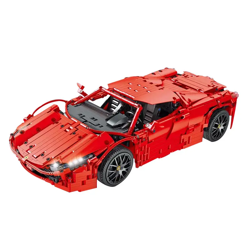 Moule Roi 13048 Araignée Rouge Super Voiture de Course Technique Télécommande Voiture Brique Bloc de Construction Jouet Enfants Jouet d'Apprentissage