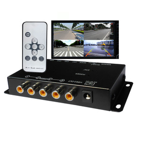 Caja de control de interruptor de video de 4 canales para cámara de marcha atrás de automóvil Pantalla dividida con 1 año de garantía - Product Image 6