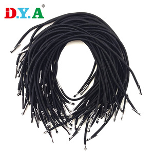 Cuerda elástica negra con puntas de púas de acero Cuerda elástica de punta en T de longitud personalizada para cuaderno DIY - Product Image 1
