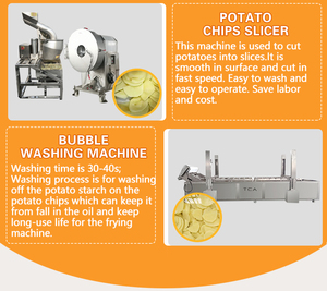 1000 kg/saat patates cipsi üretim hattı otomatik patates cipsi yapım makineleri işleme hattı - Product Image 4