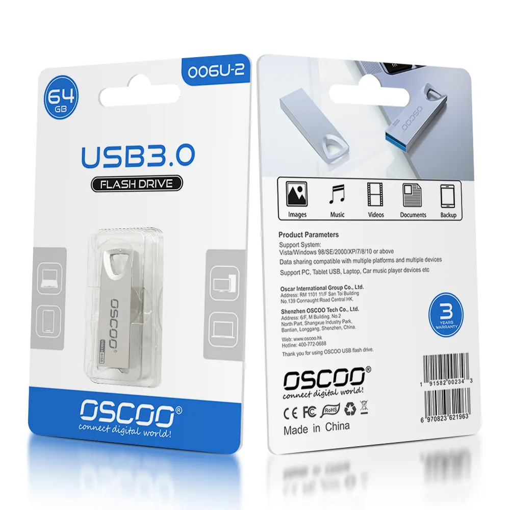 OSCOO fabrika Pendrive 2GB 4GB 8GB 16GB 32GB 64GB 128GB özelleştirilmiş USB3.0 anahtar USB2.0 flash sürücü bilgisayar Memorias USB sopa