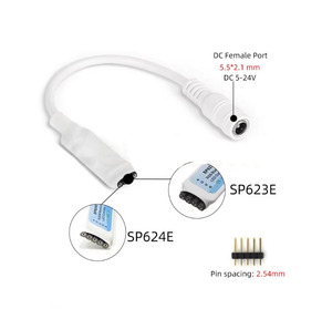 DC 5-24V 6A 3または4ピンRGB RGBW APPコントローラーDC 5-24Vミニブルートゥース音楽MICタイミングSP623E SP624E LEDストリップコントローラー - Product Image 3