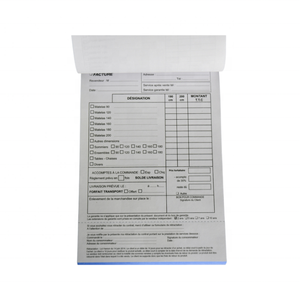 独特的序列号发票书定制多色可用发票书a 5尺寸复制无碳纸 - Product Image 4