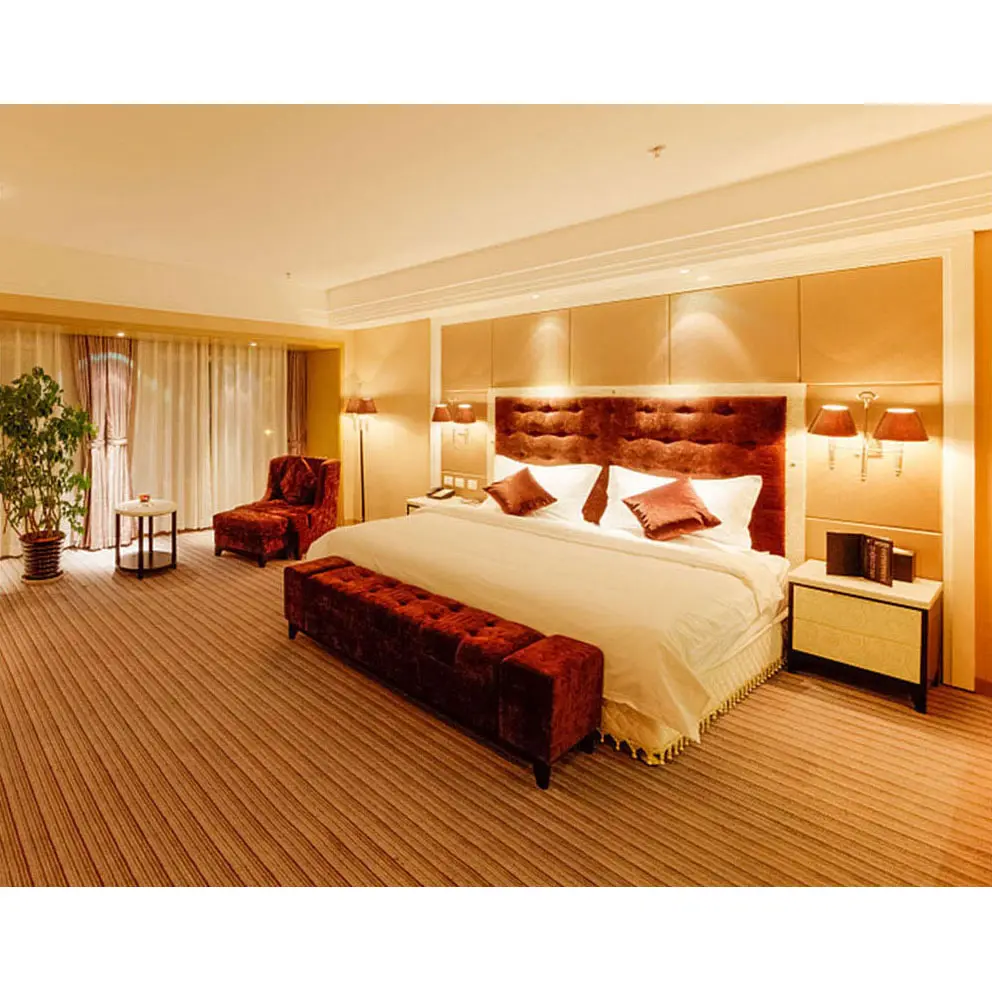 Inn Hotel camera da letto Hamptons stile camera da letto mobili Hotel camera da letto Set stella OEM personalizzato imballaggio in legno tipo di colore moderno
